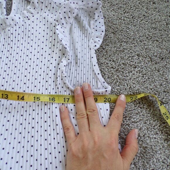 NWOT Adrianna papell polka dot top L - Picture 5 of 8